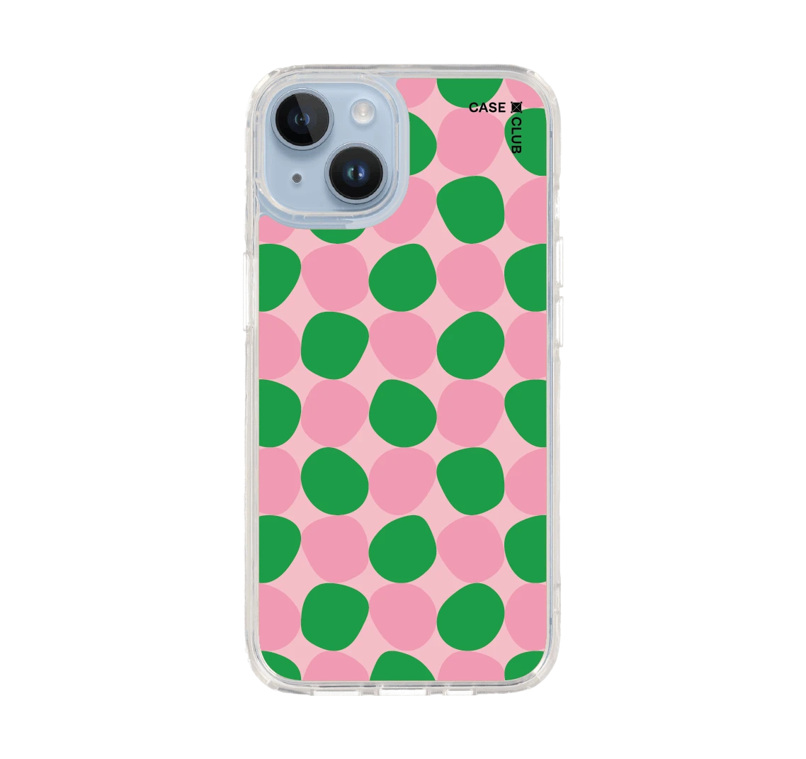 dark green stack polka dots